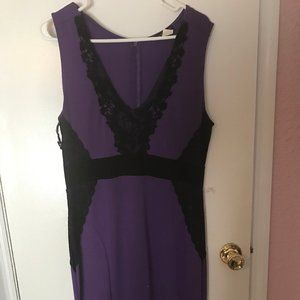 Purple and black Lace Dress